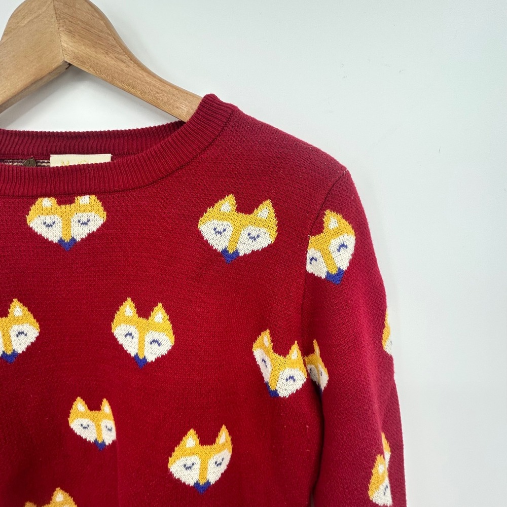 Modcloth Red Fox Pattern Sweater - Picture 3 of 6